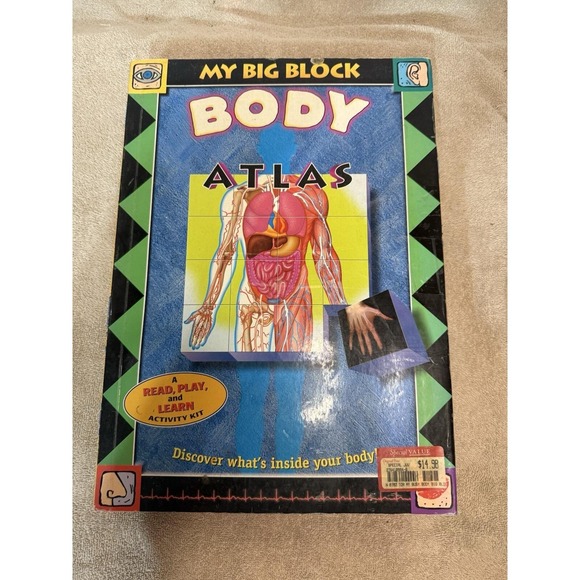 My Big Block Body Atlas Human Body Instructional Kit Book Game Puzzle 2000 - Picture 1 of 9